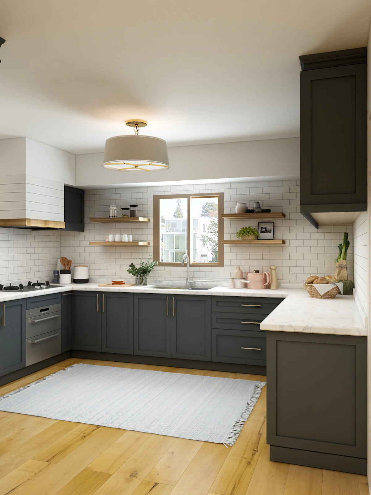 Custom kitchen remodel in Florida with island and premium countertops